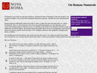 Roman Numerals
