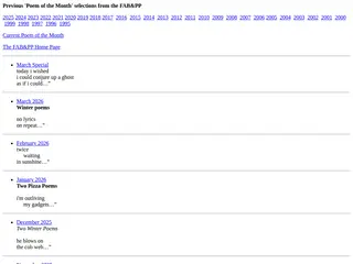 Previous Poem of the Month Selections from The Fine-Arts Bluesband & Poetry Press