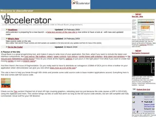 Visual Basic Accelerator Home