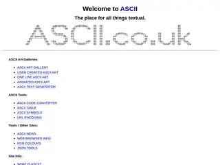 ASCII.co.uk - The home of all things ASCII
