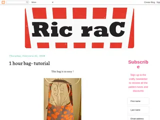 Ric-Rac: 1 hour bag- tutorial