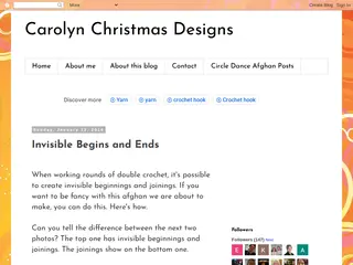 Carolyn Christmas Designs: Invisible Begins and Ends