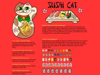 Mankei Neko by Sushi Cat - Maneki Neko and Downloads of Icons, Desktop Wallpapers and Web Adoptions