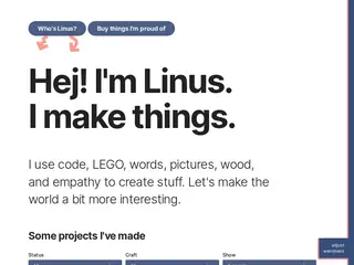 Linus Bohman, making things since 1984