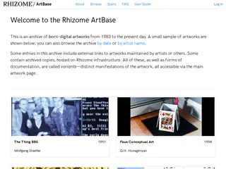 Rhizome Artbase