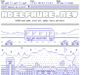 Adel Faure ‒ Games, music, tools, fonts, ASCII art