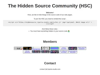 The Hidden Source Community (HSC)