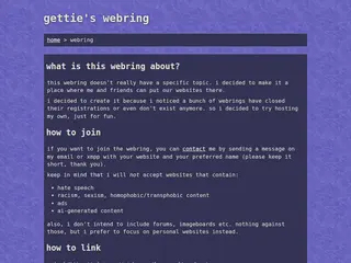 gettie's webring