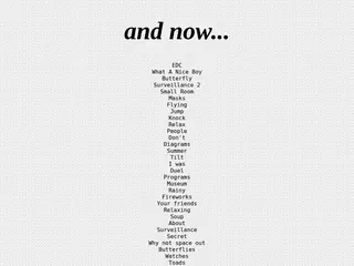 and now...