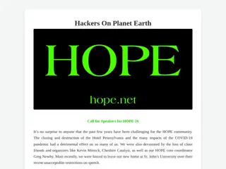 Hackers On Planet Earth