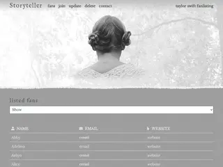 Storyteller • The Taylor Swift Fanlisting