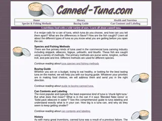 Canned Tuna Information