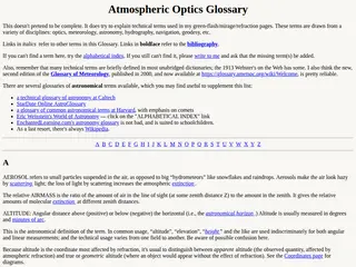 Atmospheric Optics Glossary