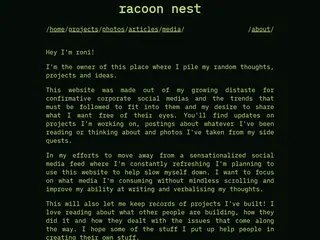 racoon nest