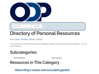 Personal Web Directory: ODP.org > Home > Gardening > Gardens > Personal Directory