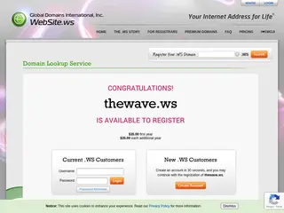 WEBSITE.WS - Your Internet Address For Life™