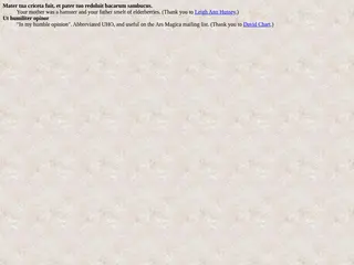 Useful Latin Phrases