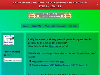 homepage of a rando gay cat on da interwebs~