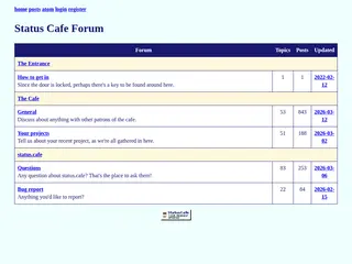 Status Cafe Forum