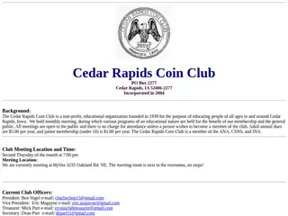 Cedar Rapids Coin Club
