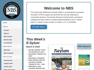 The Numismatic Bibliomania Society (NBS)