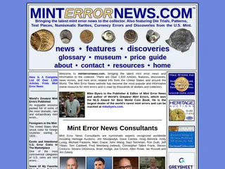 minterrornews.com - Bringing the latest mint error news to the collector. - Error Coin News, Features, Discoveries & Price Guide