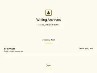 Writing Archives | Essays, articles & notes