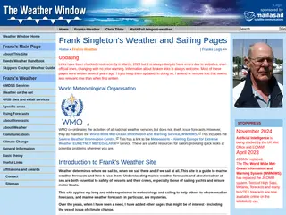 Frank Singleton's Weather and Sailing Pages - Franks-Weather - The Weather Window