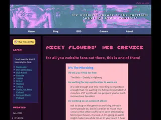 Nicky Flowers' Web Crevice