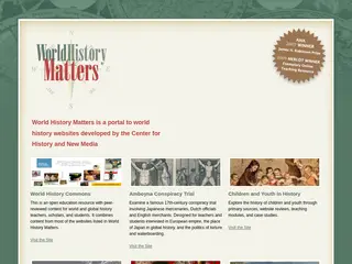 World History Matters » A Portal to World History Sites from the Center for History and New Media