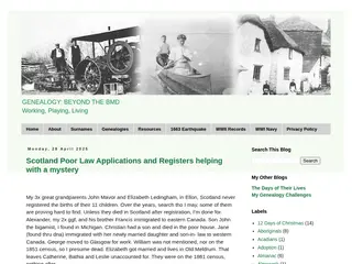 Genealogy: Beyond the BMD