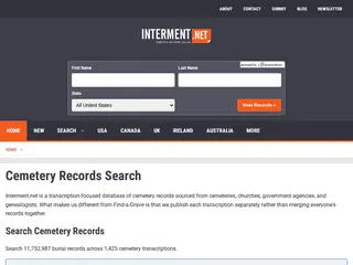 Interment.net - Cemetery Records Online