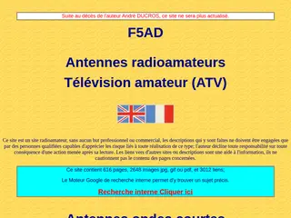 F5AD t�l�vision ATV antennes licence radioamateur