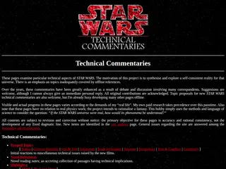 Star Wars Technical Commentaries