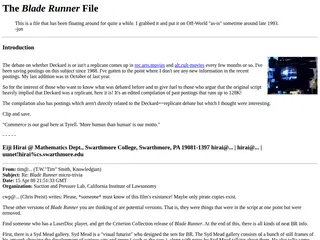 2019: Off-World (Blade Runner Page)