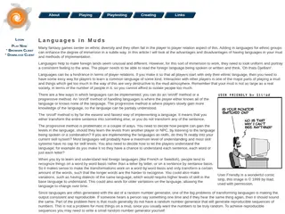 Discworld MUD - Languages in MUDs