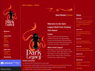 Home :: Dark Legacy :: Multi User Fantasy Text Game