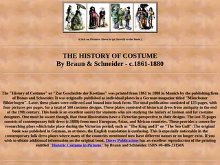 The History of Costume by Braun & Scheider