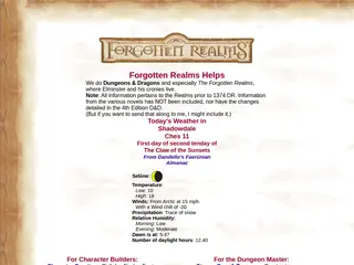 Forgotten Realms Helps