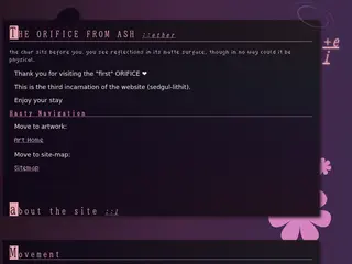 200ORIFICE ~❤︎ Homepage, Orifice from Ash