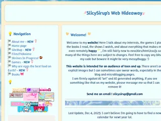 SlicySirup's Web Hideaway