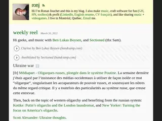 Ronan Jouchet - weekly reel