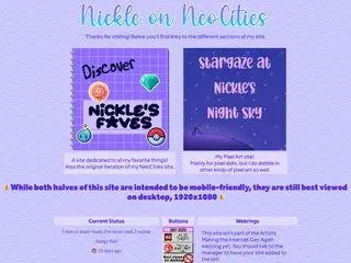 Nickle4aPickle on NeoCities