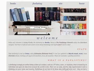 living WORDS - The BOOKS fanlisting