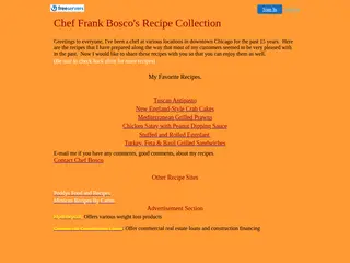 Chef Frank Bosco's Recipes