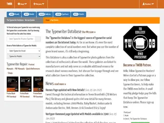 The Typewriter Database - Version Epsilon