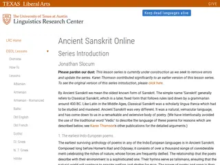 Introduction to Ancient Sanskrit
