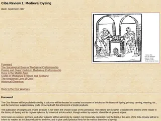 Ciba 1: Medieval Dyeing