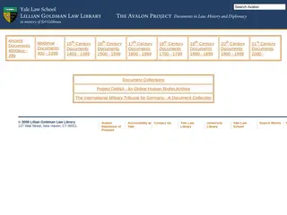 Avalon Project - Documents in Law, History and Diplomacy