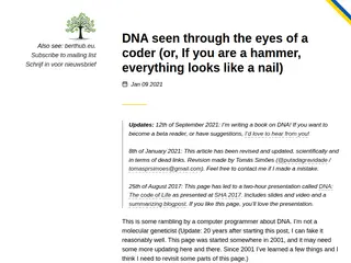 DNA seen through the eyes of a coder (or, If you are a hammer, everything looks like a nail) - Bert Hubert's writings